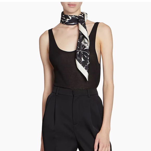 Saint Laurent silk scarf YSL - Picture 4 of 8